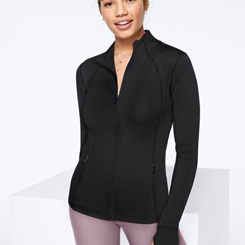 Victoria's Secret PINK Ultimate Jacket Black Small Full Zip
